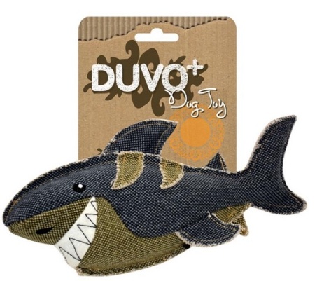 Игрушка для собак DUVO+ ,брезентовая "Веселая Акула", 12см (Бельгия) АС